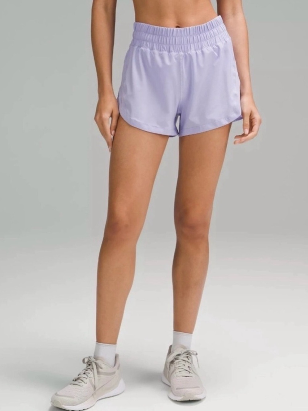 Lululemon Track That 3” High Rise Lilac Shorts